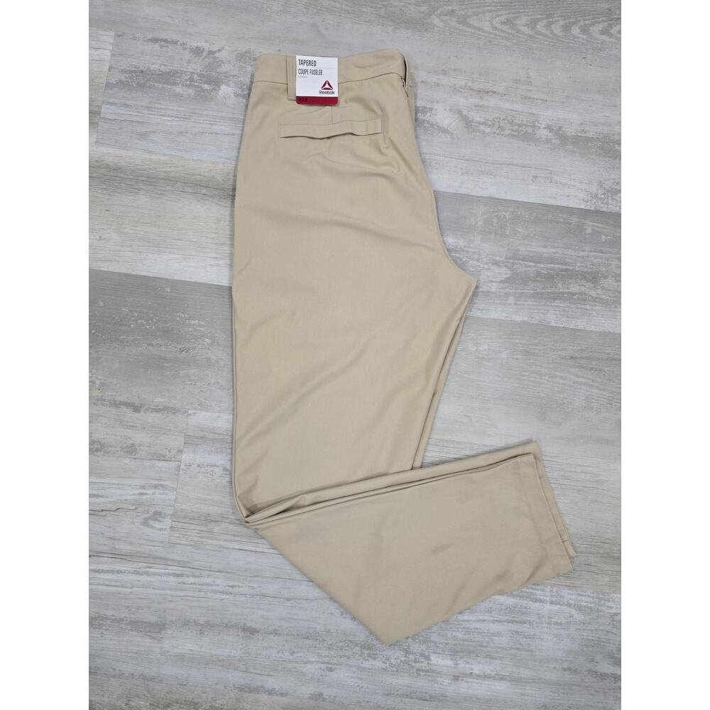 Reebok Men's Anchor 5-Pocket Performance Pants 36x32 NWT Tan Tapered Wicking